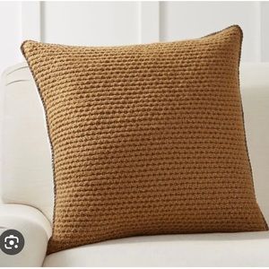 Pottery Barn Sold Out Thermal Sherpa Back Knit Pillow cover Tobacco